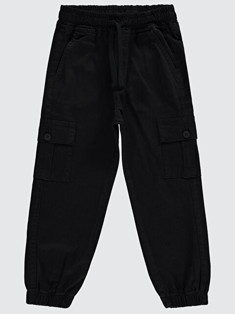 Civil Boys Bel Paça Lastikli Kargo Cepli 10-13 Yaş Pantolon - Siyah 13-14 Yaş - S000198687-19351