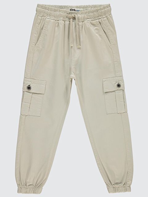 Civil Boys Bel Paça Lastikli Kargo Cepli 10-13 Yaş Pantolon - Bej 10-11 Yaş - S000198687-19928