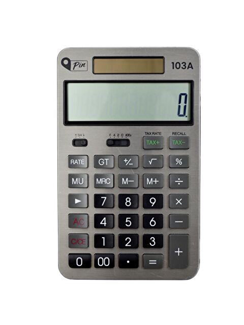 Pin 103A 12 Hane Antrasit Masüstü Hesap Makinesi GKE - S000102957-29666