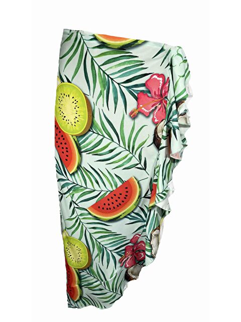 Bolder Allora Karpuz Desen Fırfırlı Pareo - S000012423-29488