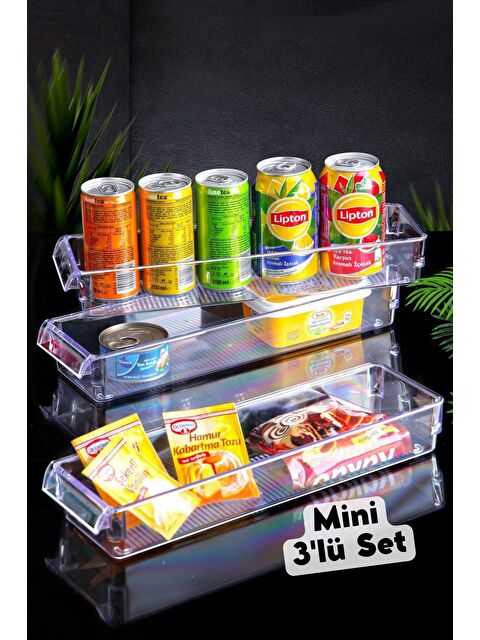 Nandy Home MİNİ New Clear Buzdolabı & Dolap İçi Düzenleyici Organizer 3 Adet - S000012432-26865
