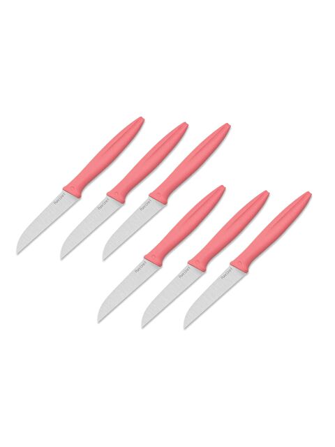 PİRGE Pure Line Pembe Meyve Bıçağı Seti 9 cm  6 lı - S000287029-20024