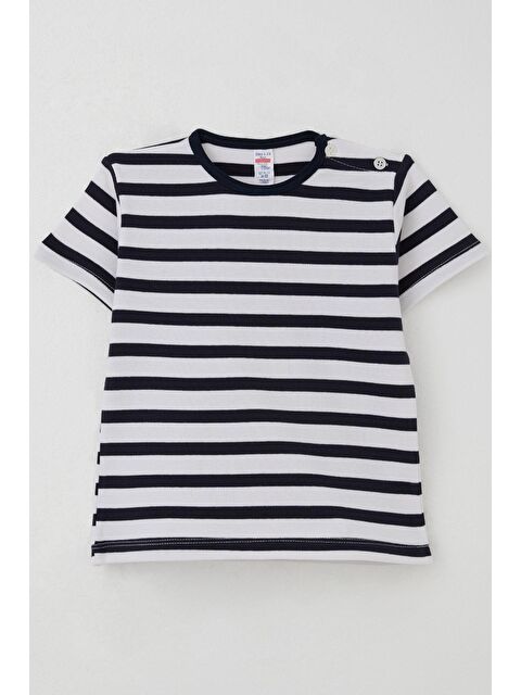 Breeze Erkek Çocuk Tişört Patlı Çizgili Ekru (1-4 Yaş) - S000377900-19965
