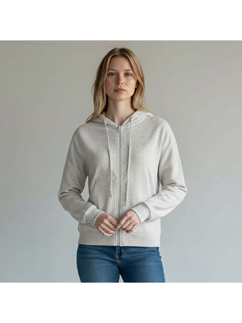 Hummel T-Ic Icona Kadın Gri Kapüşonlu Ceket - S000436297-20600