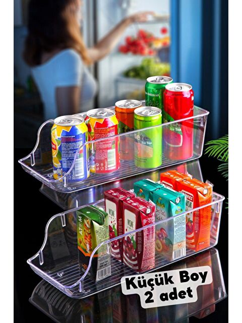 Nandy Home Çok Amaçlı İçecek, Buzdolabı & Dolap İçi Düzenleyici Küçük Boy 2 Adet - S000012465-26865