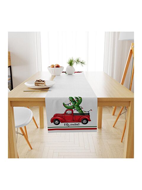 Evmila Yılbaşı Desenli Runner Modeli 40x140 cm - S000087641-23173