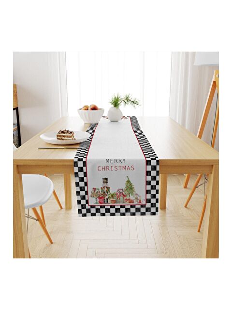 Evmila Yılbaşı Desenli Runner Modeli 40x140 cm - S000087645-23173