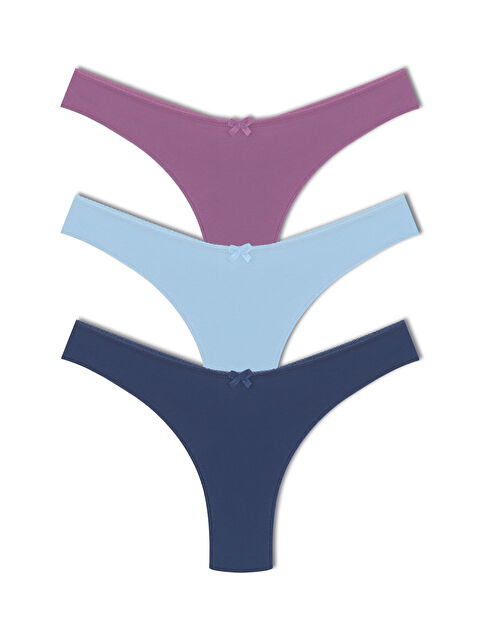 Hnx Pamuklu Yüksek Bel Brazil Kadın Külot 3'lü - S000125565-26313