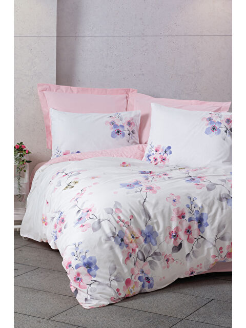 Varol Pamuk Box Modeline Çift Kişilik Nevresim Takımı Jayda Pembe - S000448078-23173