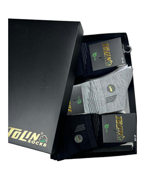 Tolin Erkek 12 li Renkli Yarım Konç Bambu Patik Çorap Seti 1055036 - S000233373-23173