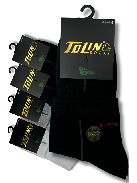 Tolin Erkek 12 li Renkli Yarım Konç Bambu Patik Çorap Seti 1055035 - S000233416-23173