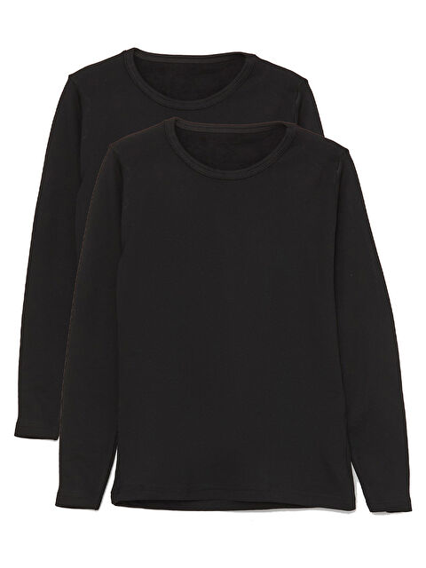 Güneş Siyah Standart Kalıp Erkek Termal İçlik Üst 2'li Paket - S000297289-14430