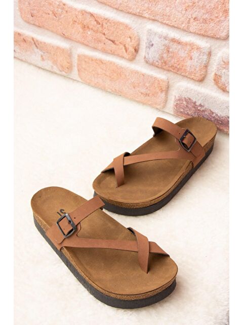 Fox Shoes B777753002 Taba Kadın Terlik - S000052181-37454
