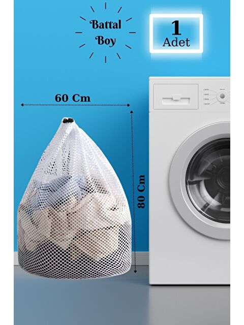 Maison Art BBag | Çamaşır Yıkama Filesi İpli 60x80 Cm | Çorap Perde Filesi - S000074618-20063