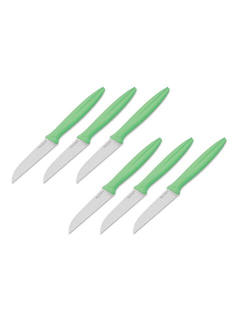 PİRGE Pure Line Yeşil Meyve Bıçağı Seti 9 cm  6 lı - S000287050-18194