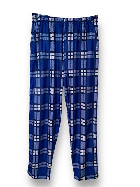 Formo Erkek Lacivert Ekose Süet Cepli Yüksek Kaliteli Yumuşak Kışlık Pijama Altı - S000284200-21164