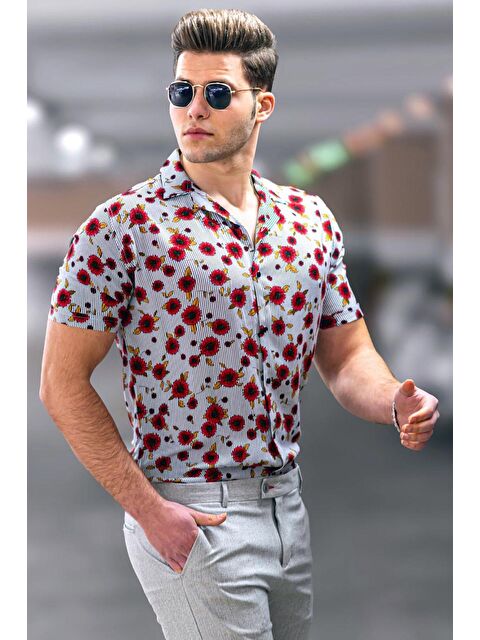 Madmext Kırmızı Erkek %100 Pamuk Gömlek 4928 - S000039826-20045