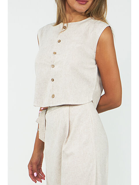 Catz Clothes Bej Fair Yelek Bluz - S000271193-19928