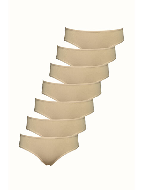 C&City 7 li Paket Yüksek Bel Bikini Külot 524 Ten - S000222967-26407