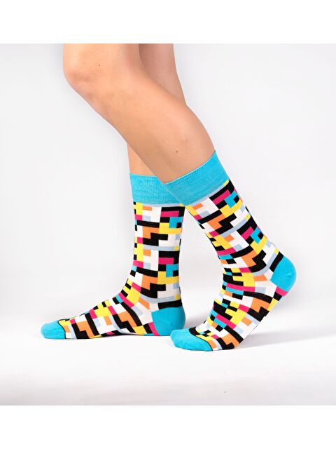 Ozzy Socks Blok Desenli Soket Çorap - S000128883-37250
