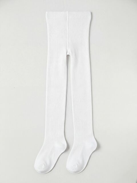 Civil Girls Kız Çocuk Külotlu Çorap 3-11 Yaş Beyaz