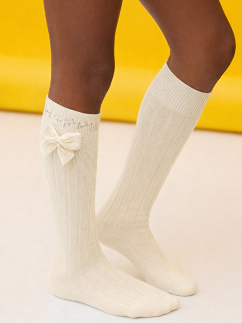 Katia And Bony Let's Party Dizaltı Çocuk Çorabı Ekru