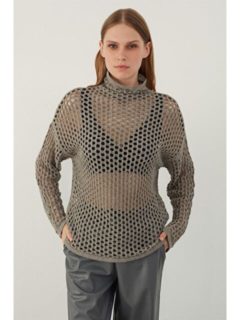 Sherin Vizon Delikli Triko Kazak - S000102985-26429