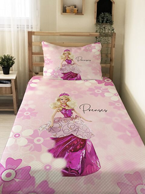 Evmila Prenses Kız Desenli Bebek Ve Çocuk Baskılı Tek Kişilik Pike Takımı - S000029950-23173