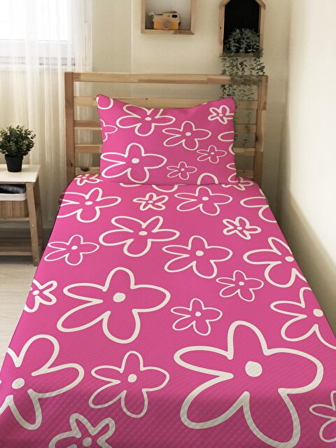 Evmila Prenses Kız Desenli Bebek Ve Çocuk Baskılı Tek Kişilik Pike Takımı - S000029951-23173