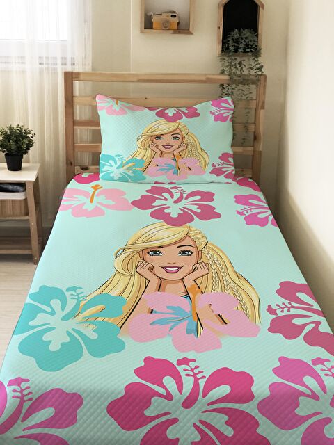 Evmila Prenses Kız Desenli Bebek Ve Çocuk Baskılı Tek Kişilik Pike Takımı - S000029955-23173