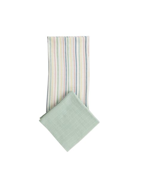 Jrmori 2'li Çizgi Desenli Çok Amaçlı Müslin 100x100cm - S000102989-18194