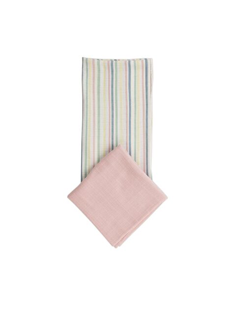 Jrmori 2'li Çizgi Desenli Çok Amaçlı Müslin 100x100cm - S000102989-20024