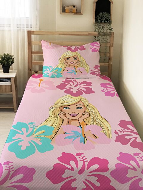 Evmila Prenses Kız Desenli Bebek Ve Çocuk Baskılı Tek Kişilik Pike Takımı - S000029956-23173