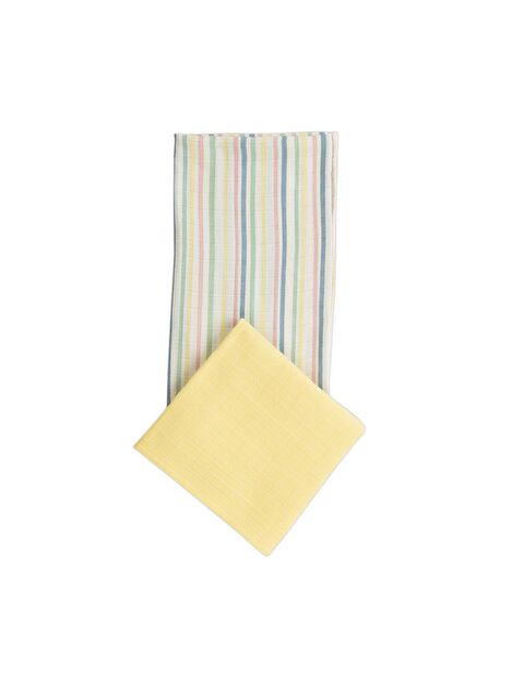 Jrmori 2'li Çizgi Desenli Çok Amaçlı Müslin 100x100cm - S000102989-20072