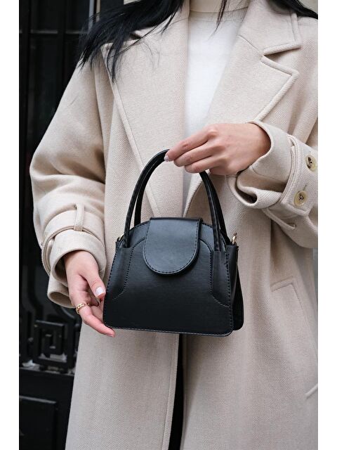 MADAMRA Maja Kapaklı Mini City Kadın Çanta - Siyah - S000027451-19351