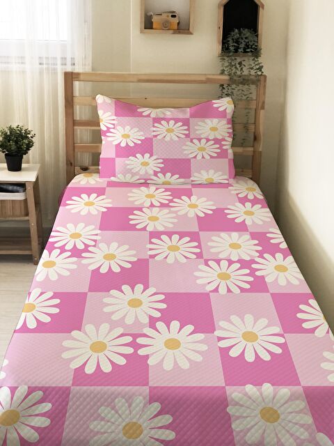 Evmila Prenses Kız Desenli Bebek Ve Çocuk Baskılı Tek Kişilik Pike Takımı - S000029958-23173