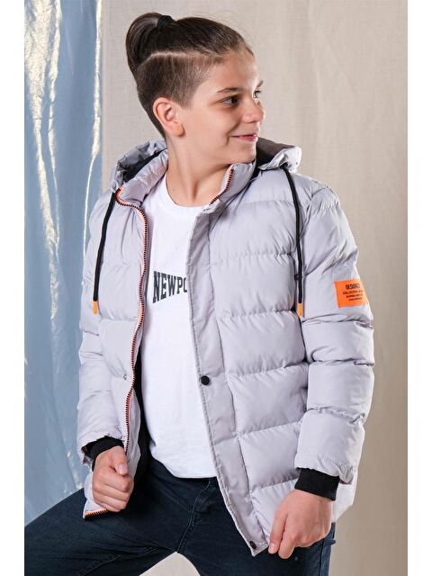 Pina Kids Kapüşonlu İçi Polarlı Erkek Çocuk Şişme Mont 2057 - S000106470-19987
