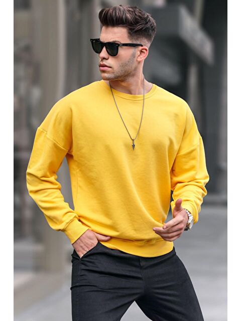 Madmext Sarı Erkek Sweatshirt 4782 - S000061450-20072