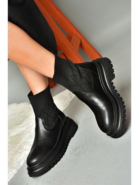 Fox Shoes R3121006 Siyah Kadın Bot - S000081283-19351
