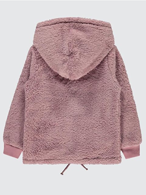 Civil Kız Çocuk Kapüşonlu Peluş Hırka 6 9 Yaş Mürdüm - S000284754-20036