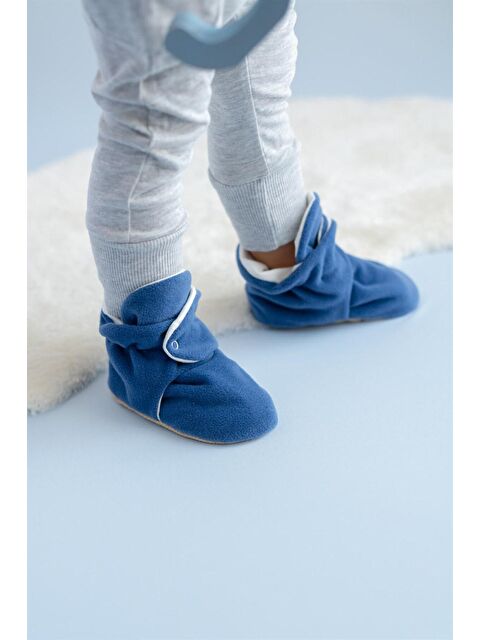 First Step Kaydırmaz Tabanlı Pamuk Astarlı Çıtçıtlı İndigo Panduf - S000041610-23093