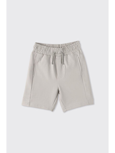 Panço Erkek Bebek Gri Örme Şort