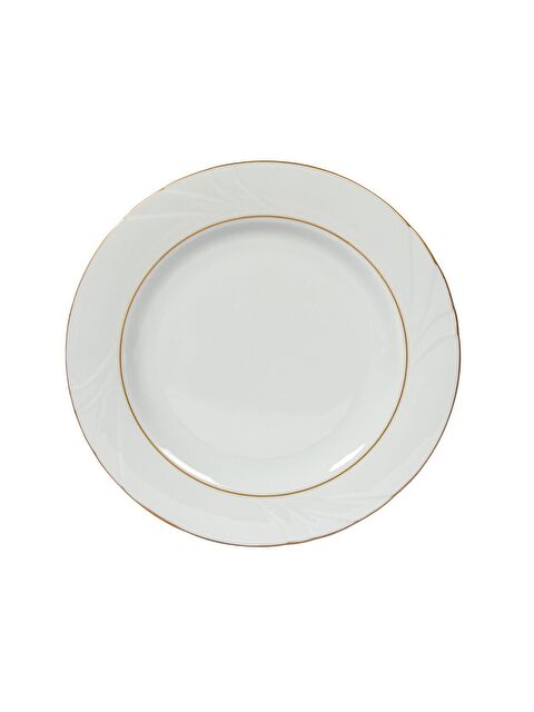 GÜRAL PORSELEN Soprano 20 cm Pasta Tabağı 6 Adet Çift Altın Yaldız