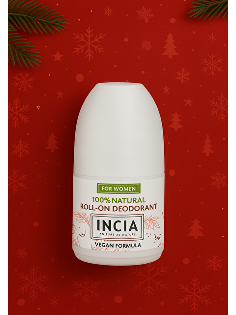 INCIA %100 Doğal Roll On Deodorant Kadınlar İçin Ter Kokusu Önleyici Lekesiz 50 ml - S000364601-10231