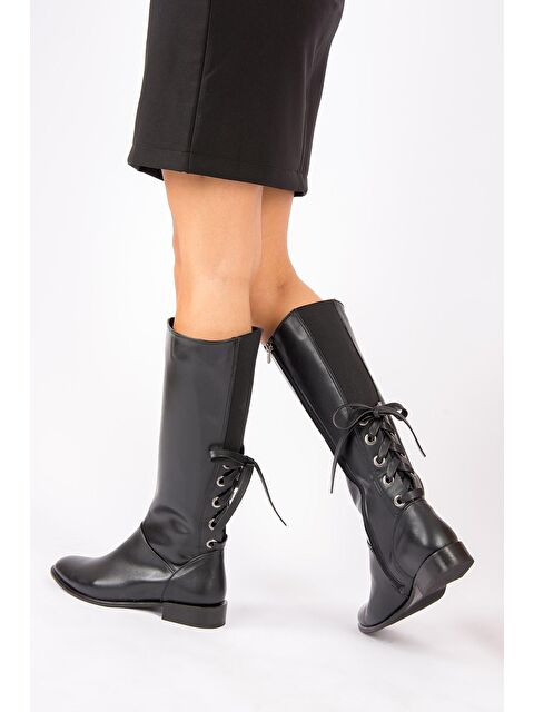 Fox Shoes G654013609 Siyah Kadın Çizme - S000056092-19351