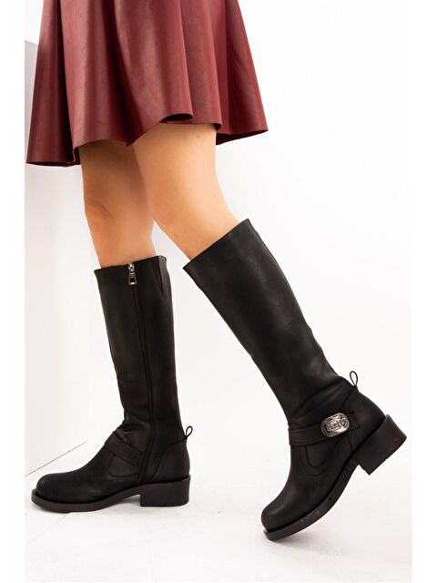 Fox Shoes E674270309 Siyah Kadın Çizme - S000057045-19351