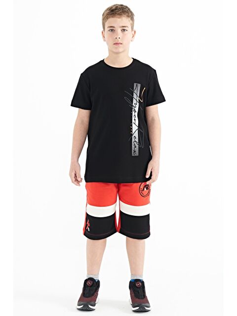 Tommylife Fiesta Renkli Baskılı Bağcıklı Nakış Detaylı Standart Kalıp Erkek Çocuk Şort - 11129 - S000032250-20045