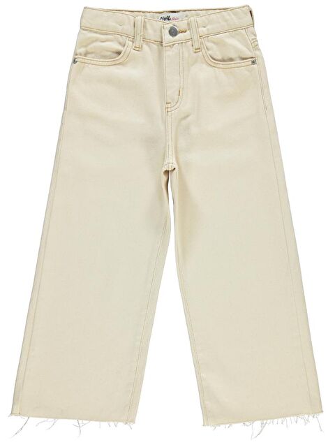 Civil Girls Kesik Paça 10-13 Yaş Pantolon - Ekru10-11 Yaş - S000199182-19965