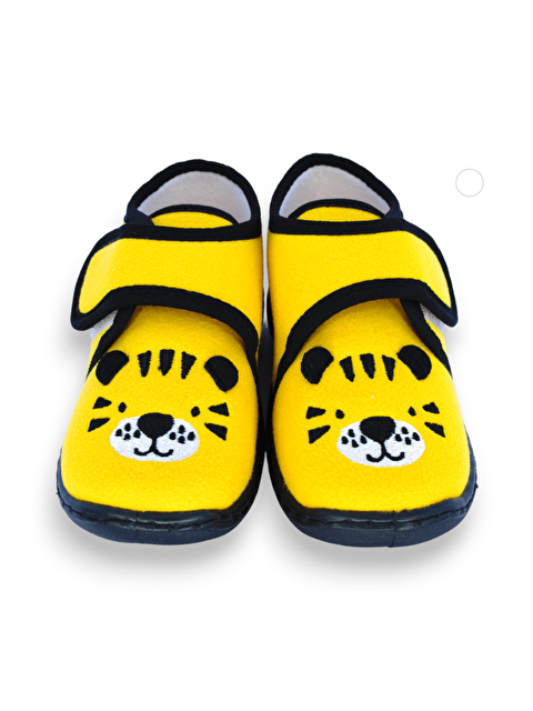 First Step Kaplan Nakışlı Sarı Erkek Çocuk Cırt Cırtlı Panduf-F-736 - S000082069-19351