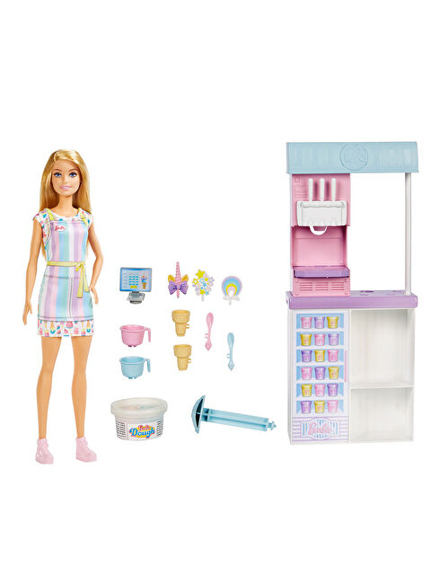 BARBIE Barbie Dondurma Dükkanı Oyun Seti HCN46 - S000434343-10231